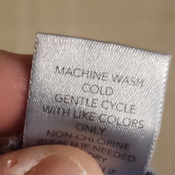 Christopher & Banks Blue Boho Lyocel Flowy Lyocel Top Large - Picture 6 of 7